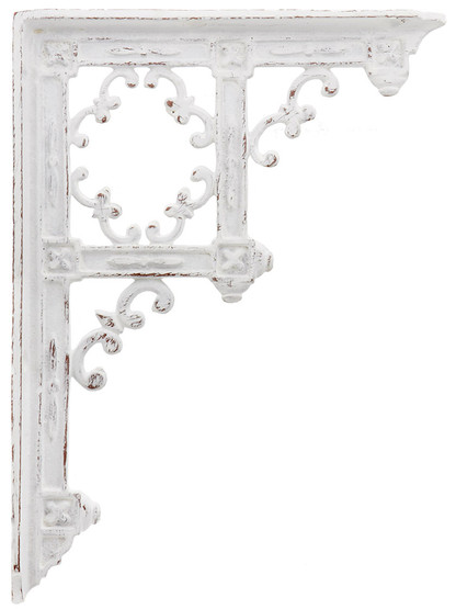 Victorian Gothic Cast Iron Shelf Bracket - 9 1/4 x 6 3/4"